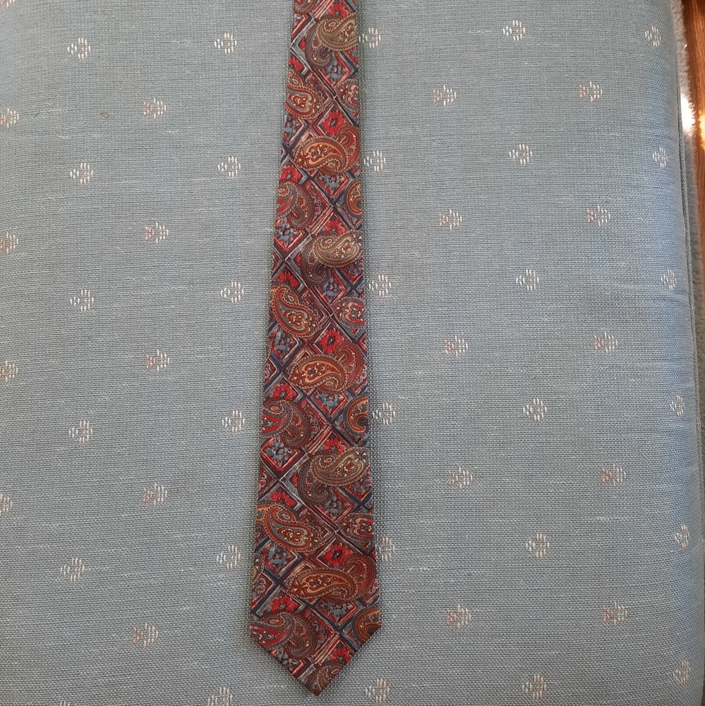 Claybrooke Silk Mens Paisley Tie - Picture 2 of 7